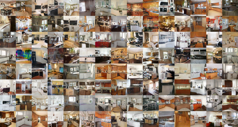 Grid of images of rooms, most of which look like kitchens at a quick glance